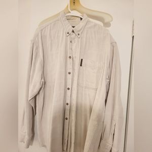 North River outfitters, beige, corduroy, long sleeve button up shirt, size large